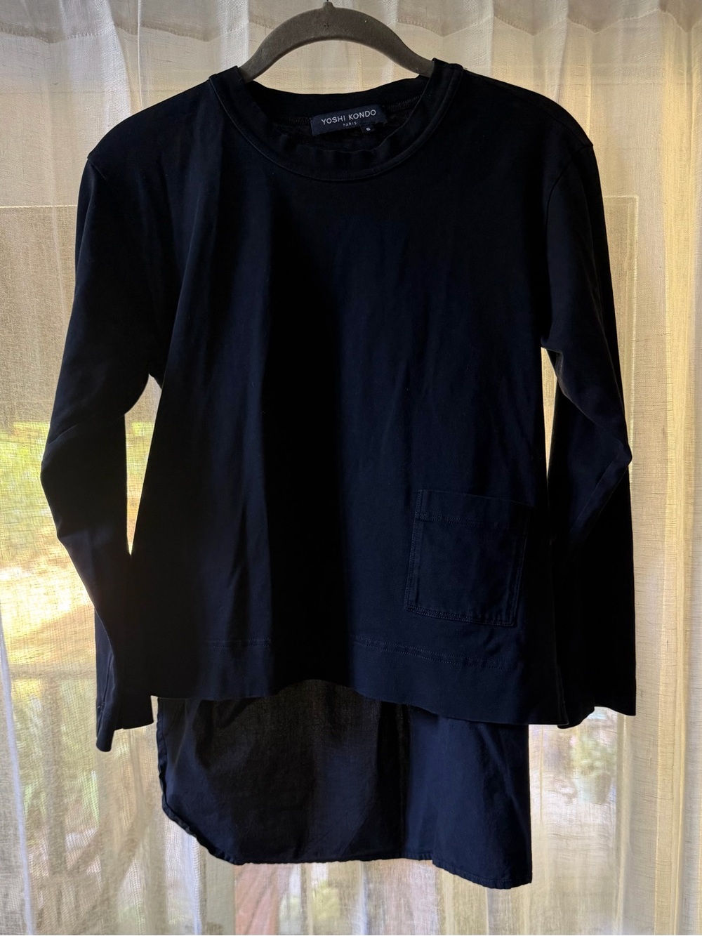 Yoshi Kondo Paris L/S pocket tee.  Small
